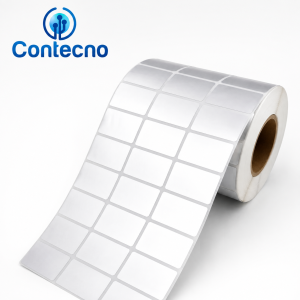 Rollo de Etiquetas Poliéster Plata 32 mm × 25 mm